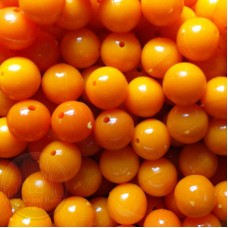 6mm Orange Coloured Plastic Beads Qty 100 per pack